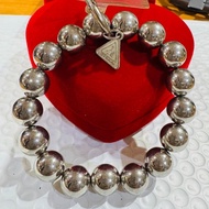 Silver Ball Bracelet Second-Hand Japanese Warehouse Work Metallic Bead Minimalist Style Y2K Street G