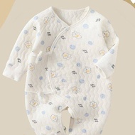 Newborn Baby Warm Jumpsuit Autumn and Winter Quilted Top Fly Lace Romper B4ee
