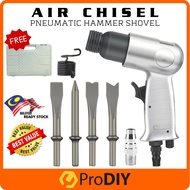 AIR CHISEL PNEUMATIC HAMMER SHOVEL SET WITH CASE 4 CHISEL HANDHELD HAND TOOL