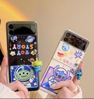 包郵 Samsung Z Flip3 phone case💕 三星 Z Flip 3 5G 透明手機殼 💕 Z flip/flip3💕三眼仔 史迪仔 Stitch Toy Story Alien