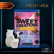 ผงทำไอศครีมซอฟท์เสิร์ฟ Sweet Creations (Premium) รสนมสด