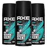 AXE Travel Deodorant, Body Spray, Apollo, 3-Pack