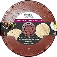 Tortilla Warmer and Server, Insulated Design Keeps Tortillas Warm for Over an Hour, Perfect for Taco