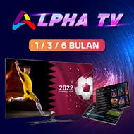 AlphaTV 1/3/6 Bulan VIP for Android/iOS/SmartTV/IPTV/Syber/ODTV/KingTV/TeleTV/WatchTV/SyokTV/SyberTV/Alpha TV/FantomTV/