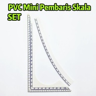 1Set Pembaris Kecil L dan lengkung Pembaris Skala/Pembaris Asas Jahit/Pembaris Lukis Pola Jahit/Tail