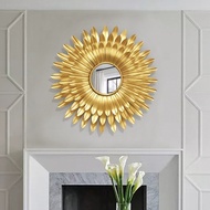 Golden Mirror Glass Wall decoration Luxury Golden Wall Mirror Glass Mirror Wall Display Mirror / Wal