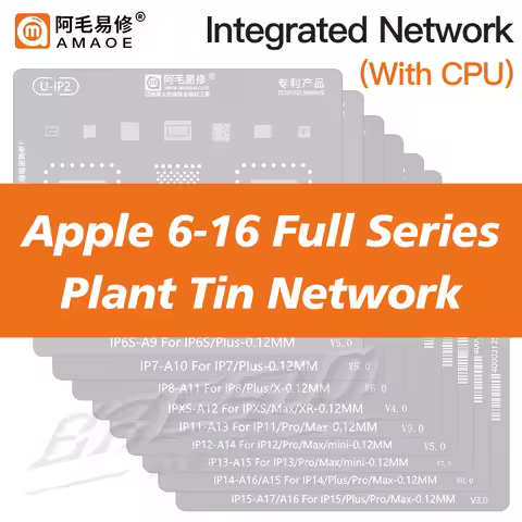 AMAOE BGA Planting Stencil Kit Tin Soldering Net Accurate Hole Location For iPhone 17 16 15 14 13 12