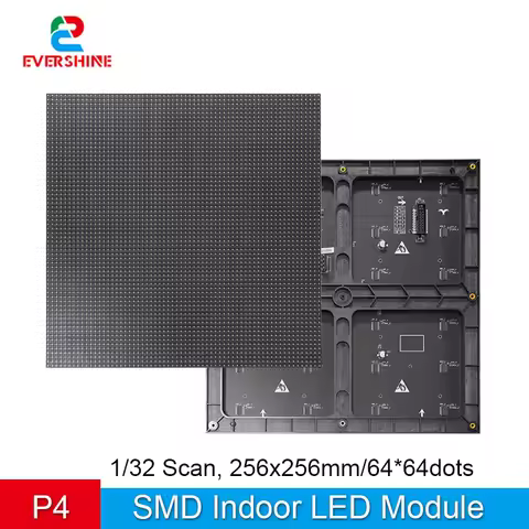 Indoor LED Full Color Module Display P4 256x256mm SMD2121 Light 64x64pixel RGB 3In1 LED Matrix Scree