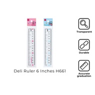 Deli H661 Ruler 6 Inches