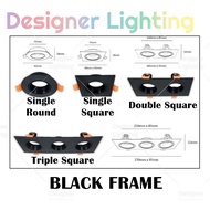 Eyeball Casing [Black Frame] Set with GU10 Bulb Single Double Triple Lampu Effect Lampu Eyeball Fitting (EB-620-Series)