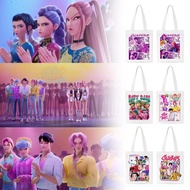 Kpop Demon Hunters Canvas Tote Bags Daily Use Events Bag Handmade Bag Shoulder Shopping Q8y8