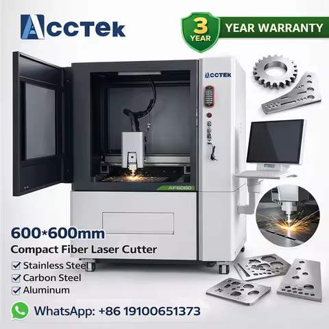 2026 New 3-Axis CNC Machine 6060 Size 1500w 2000w CNC Steel Metal Jewelry Fiber Laser Cutter Fiber L