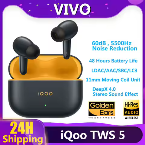 IQOO TWS 5 Wireless Bluetooth Earphone DeepX 4.0 Sound effects 60dB deep sea noise reduction For Iqo