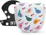 Golf Putter Covers Mallet Putter Headcover for Golf DF3 Putter, Colorful Birdie Magnetic Closure Pre