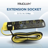 MINGLUX 2M / 5M Extension Socket - 2 Way / 3 Way / 4 Way / 5 Way