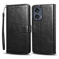 For Motorola Moto G96 5G Case Flip Luxury Wallet PU Leather Phone Case Cover with Card Holder