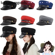 LUCKYSTOREGOODS Navy Cap, Vintage Flat Top Hat Beret Hats, Flat  Cap Duck Tongue Cap Painters Cap Ne