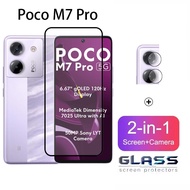 2 In 1 Poco M7 Pro 5G Tempered Glass Screen Protector Redmi A5 Poco C75 C71 4G 5G Camera Lens