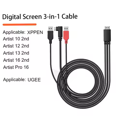 Havapen Original 3-in-1 cable for xppen Brand Original 3 in 1 Cable for Artist Pro 14, Artist 10/12/