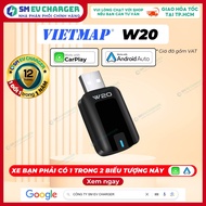 VIETMAP W20 SMEV Bộ USB chuyển đổi tự động Android Auto CarPlay không dây cho ô tô có dây 2 trong 1