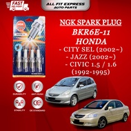 HONDA CITY SEL (2002~)  JAZZ (2002~)  CIVIC 1.5 / 1.6 (1992-1995) [BKR6E-11] NGK SPARK PLUG ORIGINAL