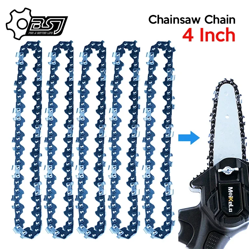 5Pcs Mini Chainsaw Chain 4 Inch Chainsaw Chain Guide Saw Chain Replacement Portable Hot