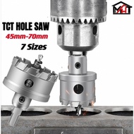 Gergaji Tebuk Lubang TCT 45mm-70mm Hole Saw Alloy Carbide Hole Saw Drill Bit DIY Tools