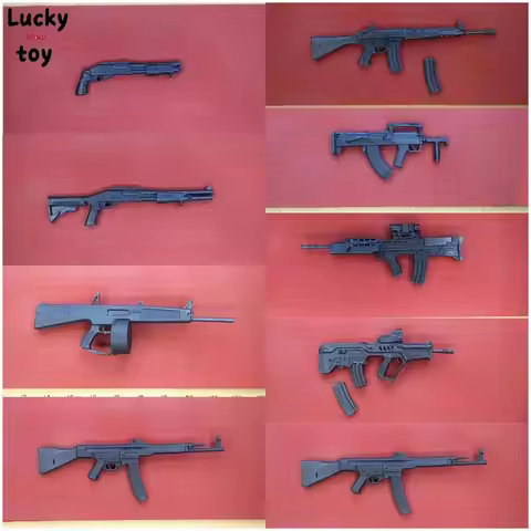 MK-18 UMP45 SMG RPK MP7 AK74M SCAR M24 L22 1/12 Scale Plastic Mini Gun Weapon Accessory Model for 6i