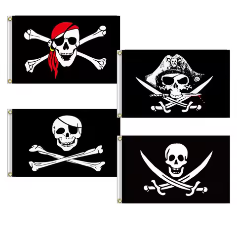 90 x 60cm Crossbones new Huge Skull Light knife Swords Jolly Roger Pirate Flags With Grommets Decora