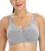 Cotton Comfort Bra (Grey, 44DD)