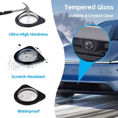 Anti-Scratch Front Camera Cover Shield 9H Tempered Glass for Tesla Model 3 Highland 2026 Model Y 202