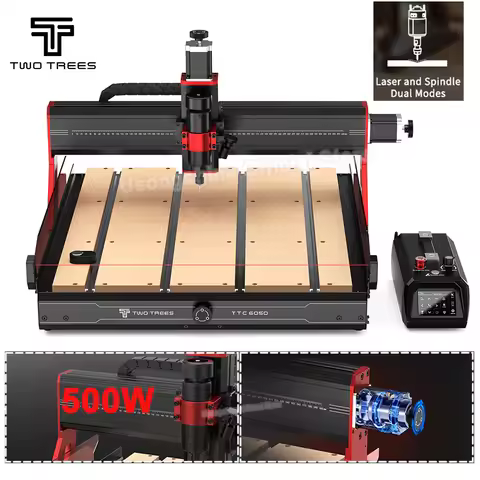 Twotrees 12000RPM TTC6050 CNC Router 5000mm/min CNC Engraver 500W Spindle Motor CNC Engraving Machin
