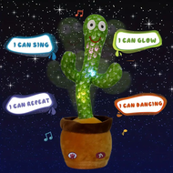 1PC rechargeable talking cactus toy that can sing/dance/light/record electric doll plush toy indoor early childhood education toy birthday/Christmas/Thanksgiving/New Year/holiday gift suitable for all ages