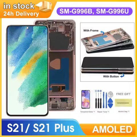 pantalla S21 Plus Super AMOLED Screen for samsung s21 plus display Digital Touch Screen with Frame f