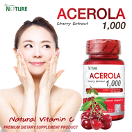 [++ขายดี++] วิตามินซี อะเซโรล่า เชอร์รี่ สกัด 1000 มก. Acerola วิตามินซีธรรมชาติ เดอะเนเจอร์ Acerola Cherry Extract 1000 mg. The Nature Vitamin C เดอะ เนเจอร์