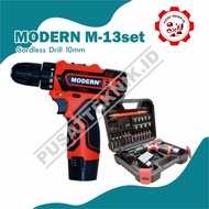 TERJAMIN MESIN BOR BATERAI MODERN M-13 SET-BOR CORDLESS MODERN-BOR