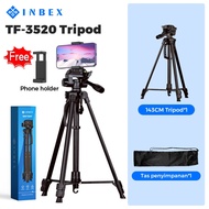 INBEX  Tripod Kamera Profesional Photography  IB2/TF-3520 140cm Tripod Black Stand tripotd hp stabil