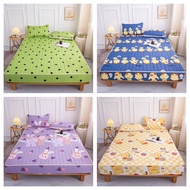 New goods！Cartoon Mattress Protector Quilted Sheets Soft Breathable Mattress Cover Fitted Sheet Thickened Cotton Bedsheet  Bed Sheet Bedspread Super Single Queen King Size