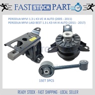 1SET 3PCS ENGINE MOUNTING - PERODUA MYVI 1.3 AUTO (2005-2011), MYVI LAGI BEST 1.3 AUTO (2011-2017)