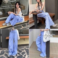BA055 TARA Pants Striped Long Elastic Waist Straight Legs Popular Model Classic Style Minimal Cotton