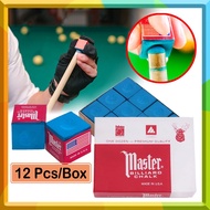 12Pcs Billiard Chalk Pool Chalk Cubes | Pool Table Accessories for Table Billiards | Pool Cue Chalk &amp; Storage Box