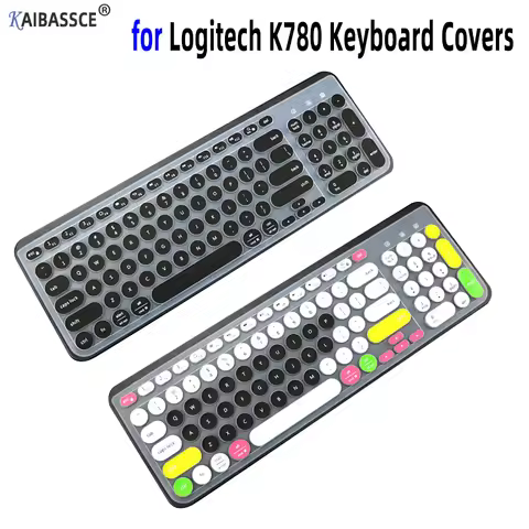 English Version Silicone Dustproof Keyboard Protector Skin for Logitech K780 Slim Wireless Keyboard 