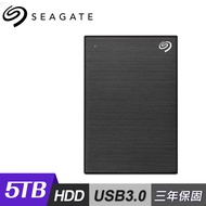 【Seagate 希捷】One Touch 5TB 行動硬碟 密碼版 黑色