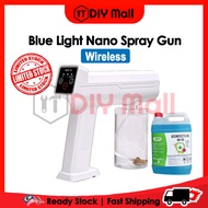 DIYMALL Wireless Blue Light Nano Mist Spray Gun Atomizer Nano Steam Spray Mist Gun Nano Mist Disinfection Machine