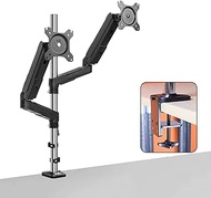 Home Office Monitor Arm Stand Heavy Duty Monitor and Laptop Mount 2-in-1 Adjustable Dual Arm Desk Mounts Column Type Dual Monitor Stand Arm Mount 75/100mm (Color : A, Size : Column 70CM)