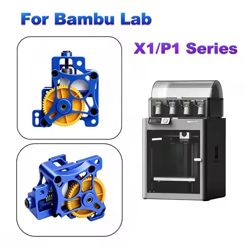 For Bambu Lab P1/X1 Series Upgrade CNC Metal Extruder Unit Hardened Steel Extruder For P1S P1P For B