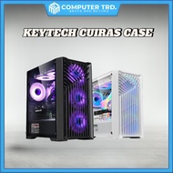 Em&M Keytech Cuirass MAtx pc case| Tempered Glass| Black and White
