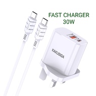 30W PD Fast Charging With USB Type C Type C Charger Quick Charger Adapter