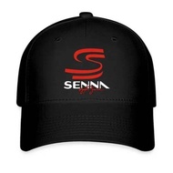 🌭🎐  baseball cap Ayrton Senna Black Hat Twill Cap Baseball Size S/M & L/XL cap Versatile
