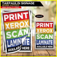 2pcs PRINT XEROX SCAN Tarpaulin Signage |  PRINT XEROX SCAN Signage |  Signage 1.5ft x 2ft